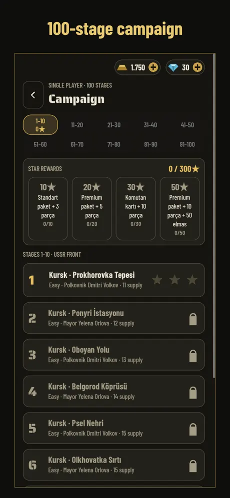 Кампания из 100 этапов