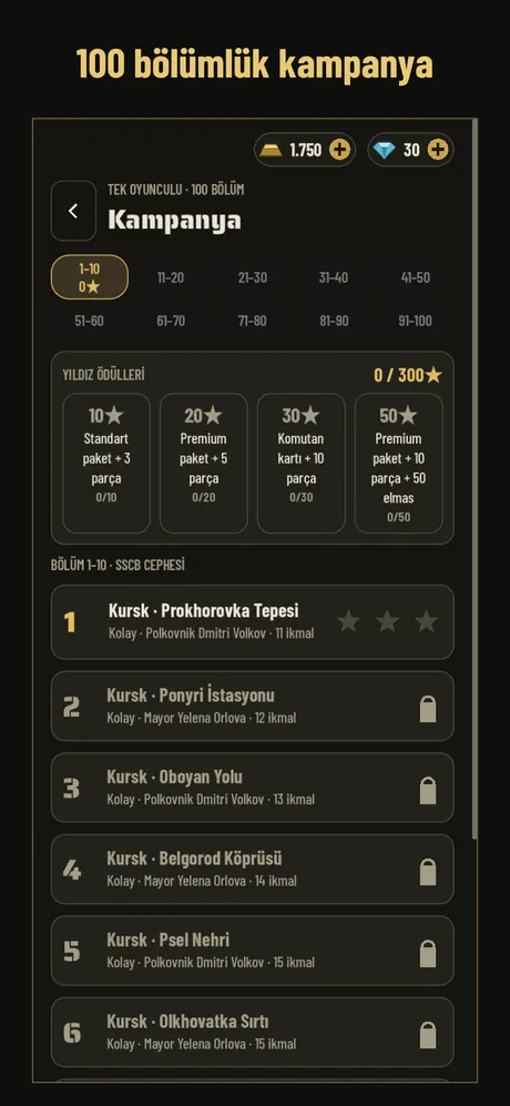 100 bölümlük kampanya